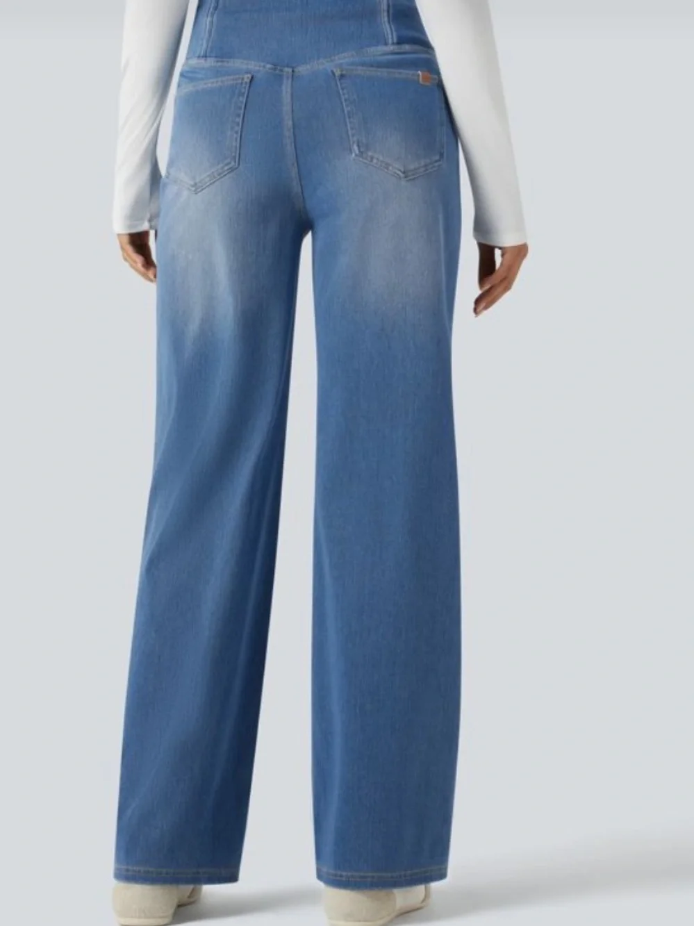 Halara Flex Denim High-Waist Straight Leg Jeans - medium Blue H3